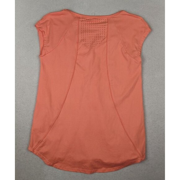 MTA SPORT - WOMEN'S CORAL ORANGE CAP SLEEVE ATHLETIC TOP - SIZE S - Picture 6 of 7